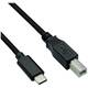 Roline USB kabel USB 2.0 USB-C® utikač, USB-B utikač 1.80 m crna sa zaštitom 11028336