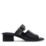 Natikače Calvin Klein Jeans Heel Square Mg Buckle Lth YW0YW01701 Crna