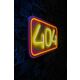 Ukrasna plastična LED rasvjeta, 404 Not Found - Red, Yellow