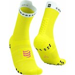 Compressport Pro Racing Socks V4.0 Run High Safety Yellow/White/Black/Neon Pink T2 Čarape za trčanje