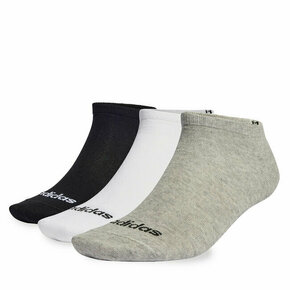 Niske unisex čarape adidas Thin Linear Low-Cut Socks 3 Pairs IC1300 medium grey heather/white/black