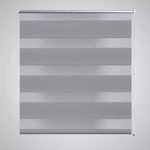 vidaXL Rolo sive zavjese sa zebrastim linijama 100 x 175 cm