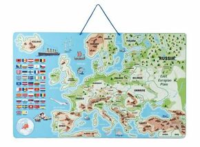 Woody 3u1 magnetna karta Europe i društvena igra na engleskom