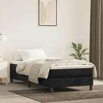 vidaXL Okvir za krevet s oprugama crni 100x200 cm baršunasti