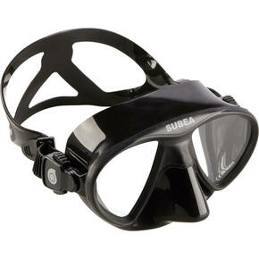 Maska za ronjenje na dah i podvodni ribolov spf 900 crna