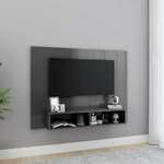 Zidni TV ormarić visoki sjaj sivi 120 x 23 5 x 90 cm od iverice