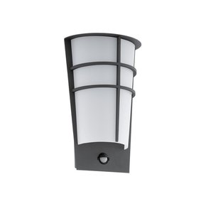 EGLO 96018 | Breganzo Eglo zidna svjetiljka sa senzorom 2x LED 360lm 3000K IP44 antracit