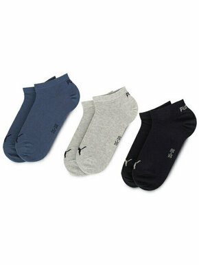 Set od 3 para niskih ženskih čarapa Puma 261080001 Navy/Grey/Nightshadow Blue 532