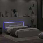 Okvir kreveta s uzglavljem i LED bijeli 160 x 200 cm