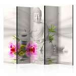 Paravan u 5 dijelova - Buddha and Orchids II [Room Dividers] 225x172