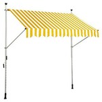 Sunfun Tenda s nosačem (Žuto-bijele boje, Širina: 2,5 m, Izvlačenje: 1,3 m)