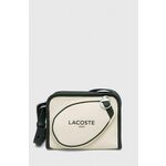 Lacoste Tennis Style Textile Shoulder Bag - beige/green
