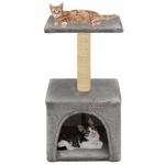 vidaXL Penjalica za mačke sa stupovima za grebanje od sisala 55 cm siva