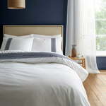 Bijela/plava pamučna posteljina za krevet za jednu osobu 135x200 cm Remy – Bianca