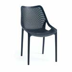 Crna plastična vrtna stolica Bilros - Rojaplast