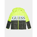 GUESS Zimska jakna neonsko zelena / crna / bijela