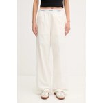 Pamučne hlače Calvin Klein Jeans bež LV044C403G