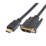 NaviaTec DVI na HDMI kabel, 1m, crni NVT-DVI-308