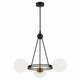 ARGON 6150 | Amalfi-AR Argon luster svjetiljka 3x E27 crno, mesing, opal