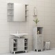 3-dijelni set kupaonskog namještaja od iverice siva boja betona