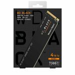 Western Digital Black SN850X NVMe M.2 SSD, PCIe 4.0 M.2 Tip 2280 - 4 TB WDS400T2X0E