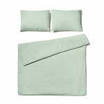 Kadulja zelena posteljina za bračni krevet od stonewashed pamuka Bonami Selection, 160 x 220 cm