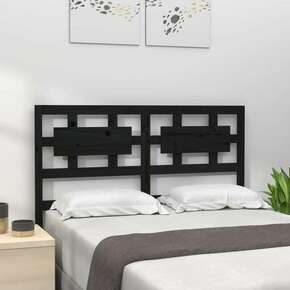 Uzglavlje za krevet crno 155 5 x 4 x 100 cm od masivne borovine
