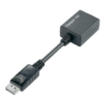 Techly DP - VGA M/F 0,07 m DisplayPort 2 x VGA (D-Sub) Crno