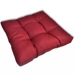 vidaXL Tapecirani jastuk za sjedalo 60 x 60 x 10 cm boja crvenog vina