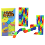 Bricks Arcade Game Puzzle Educational Colorful Snake 72 pieces.