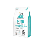 Brit Care Mini Light és Sterilized suha hrana za pse bez pšenice, zečetina/losos, 2kg