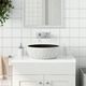 Nadgradni umivaonik crno-sivi okrugli Φ 41 x 14 cm keramički