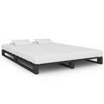 vidaXL Okvir za krevet od paleta sivi 140 x 200 cm od masivne borovine