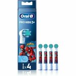 Oral B PRO Kids 3+ zamjenske glave za zubnu četkicu za djecu Spiderman 4 kom
