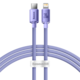 Baseus Crystal Shine kabel USB-C na Lightning, 20W, PD, 1,2 m (ljubičasti)