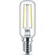 Philips LED klasična svjetiljka T25L, svjetiljka za hladnjak, zamjenjuje 25 W, toplo bijela, 250 lumena, staklo, oblik žarulje Philips Lighting 78333400 LED Energetska učinkovitost 2021 E (A - G) 2.1 W = 25 W (Ø x D) 25 mm x 25 mm 1 St.