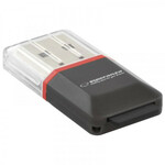 slomart Esperanza Micro SD USB čitač kartica, crni (EA134K)
