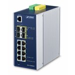 PLANET IGS-12040MT mrežni prekidač Upravljano Gigabit Ethernet (10/100/1000) Crno