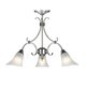 ENDON 144-3AS | Hardwick Endon luster svjetiljka s podešavanjem visine 3x E14 antik srebrna, acidni