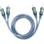 Cinch audio priključni kabel [2x muški cinch konektor - 2x muški cinch konektor] 1.00 m prozirna-plava pozlaćeni kontakti Oehlbach Ice Blue