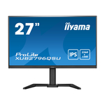 Iiyama ProLite XUB2796QSU-B5 monitor, IPS, 27", 16:9, 2560x1440, 75Hz, pivot, HDMI, Display port, USB, Touchscreen