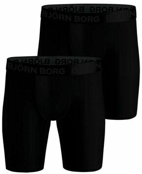 Bokserice Björn Borg Performance Boxer Long Leg 2P - black