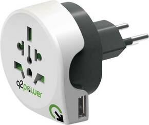Q2 Power "World to Switzerland USB" putni adapter