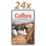 Calibra Premium Adult, mokra hrana za mačke, janjetina i perad, 24 x 100 g