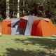 vidaXL Šator za 12 osoba sivo-narančasti 840x720x200 cm taft 185T