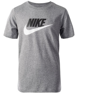 Majica za dječake Nike Swoosh Tee Futura Icon TD - carbon heather/white