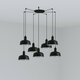 FARO 20340-117-7L | Tatawin Faro visilice svjetiljka 7x E27 crno, blistavo crna