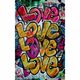 Click Props Background Vinyl with Print Love Graffiti 1.52x2.44m studijska foto pozadina s grafikom