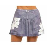 Ženska teniska suknja Lucky in Love Novelty Floral Denim Pocket Skirt - medium denin