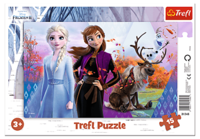 Snježno kraljevstvo 2: Anna i Elsa puzzle 15kom - Trefl